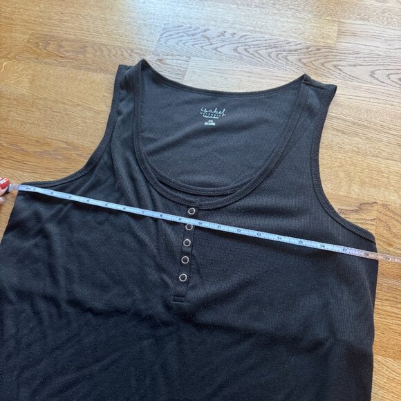 Isabel Maternity Black Ribbed Tank Top Size XXL - Picture 5 of 6